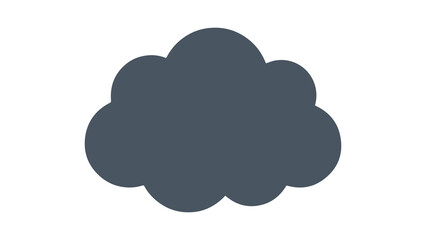 Fototapeta premium Minimalist Dark Grey Cloud Icon Vector