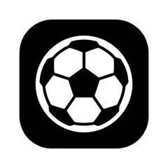Fototapeta premium Minimalist Soccer Ball App Icon Symbol