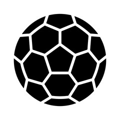 Naklejka premium Minimalist Soccer Ball Icon Vector Illustration