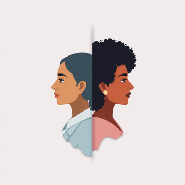 Wellness & Mental Health, Businesswoman, Two Characters Illustration