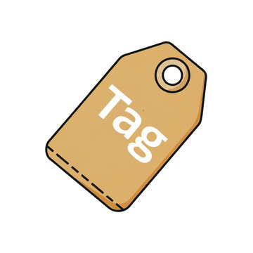 Brown Label Tag Identification Marker.