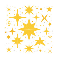 Obraz premium Flat design sun and star pattern