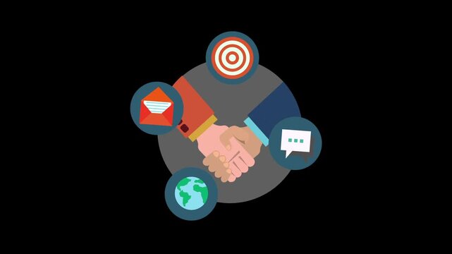 Reselling icon animation isolated on alpha channel background 
