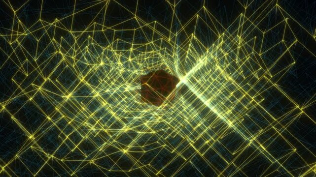 Abstract Blockchain Crypto Network Tech Background