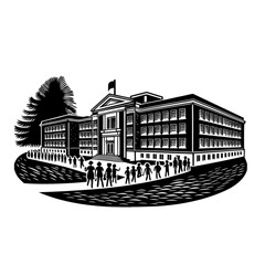 Naklejka premium vector illustration of a college