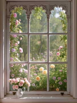 window with flowers