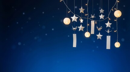 Fototapeta premium Night Sky Decorative Stars And Lights.