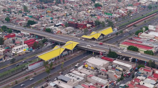 Overhead view of Ecatepec in the Greater Mexico City area