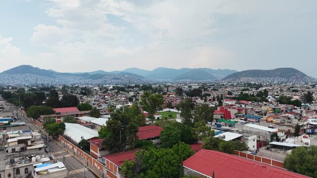 Overhead view of Ecatepec in the Greater Mexico City area