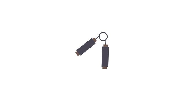 Hand grip exercise tools icon animation isolated on alpha channel background 