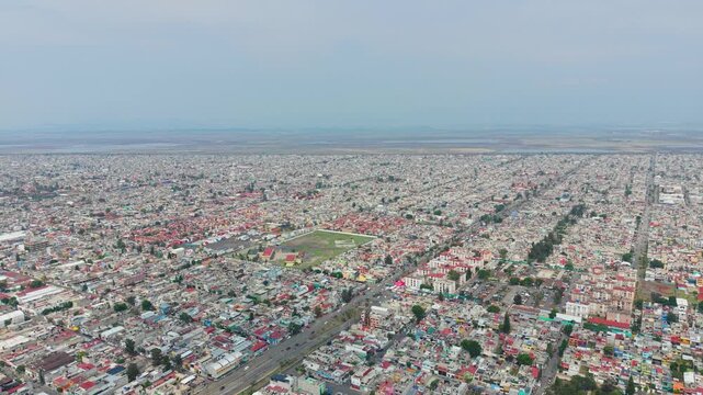 Overhead view of Ecatepec in the Greater Mexico City area