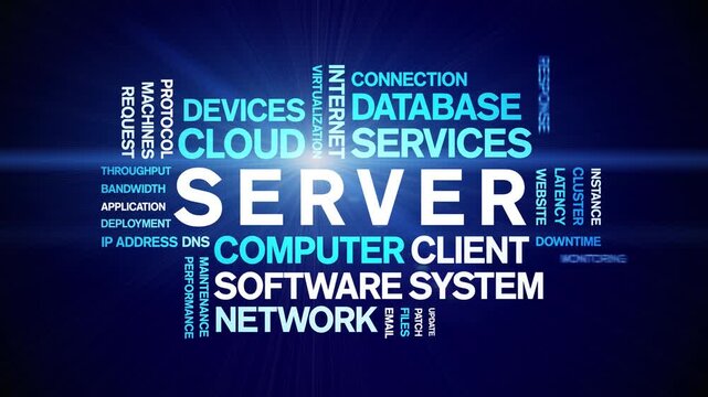 Server animated word cloud-gross domestic product animation tag kinetic typography seamless loop.