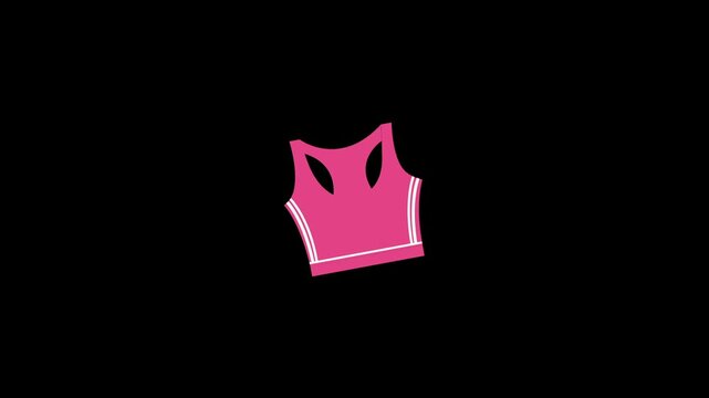 Yoga dress icon animation isolated on alpha channel background 