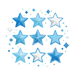 Obraz premium Blue star and diamond pattern vector