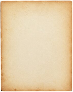 Blank vintage parchment paper texture with warm beige tone and subtle creases for design background