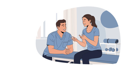 Obraz premium Patient and Doctor Consultation: Medical Care and Health Support
