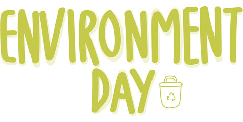 Naklejka premium Celebrating Environment Day with Green Awareness