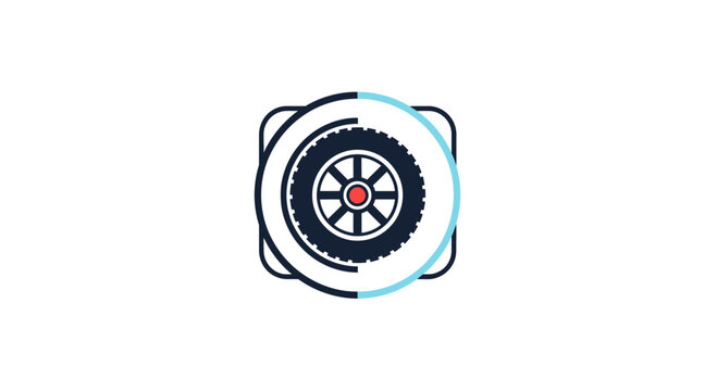 Generic Car Wheel with Tire and Rim Close-up