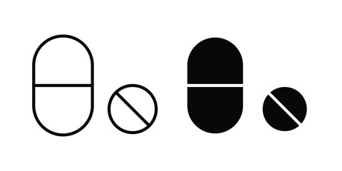 Fototapeta premium Pills icon