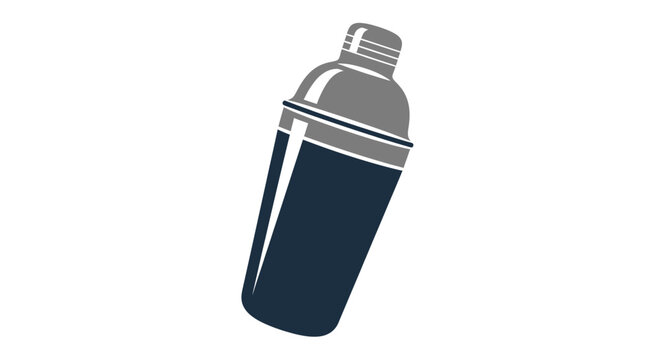 Dark blue stainless steel cocktail shaker icon.