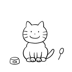 Fototapeta premium シンプルなねこ