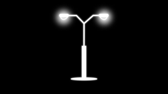 Street lamp icon. lamppost single. Flat vector illustration lamppost single on white background.
