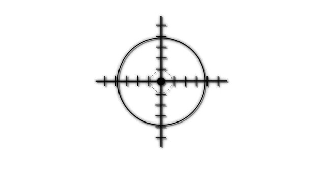 Precision Crosshair Aiming Reticle Target Acquisition Graphic Design Element for Gaming and Technical Visuals Digital Interface.