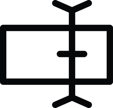 Black Linear Text Box Alignment Layout Cursor UI Icon Symbol in Editable EPS Vector Format