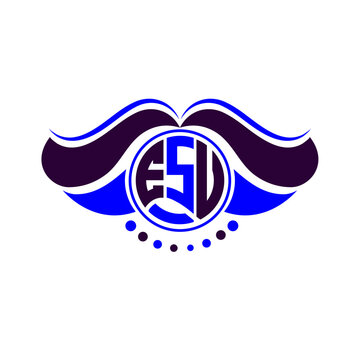 ESU letter logo creative design. ESU unique design