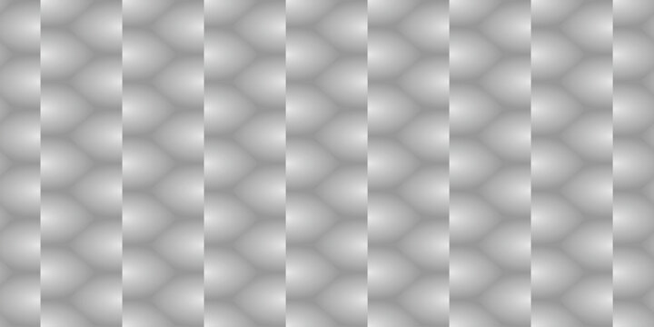 Abstract geometric pattern with grey gradient scales, seamless 3D texture background, metallic silver wave vector illustration for modern web design