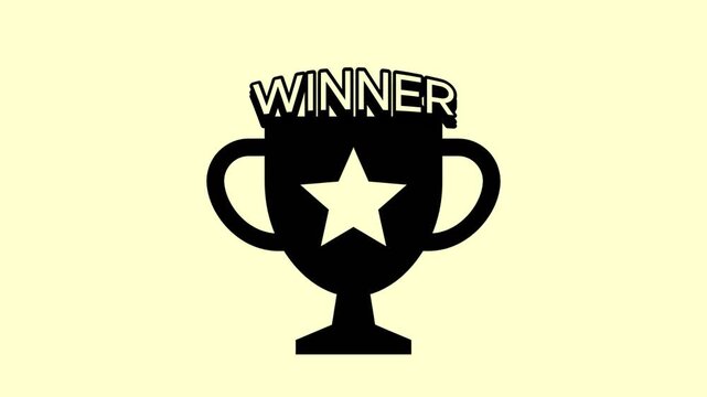 A podium with a star and number one symbol represents achievement in a competitive event