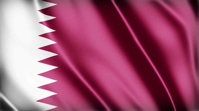 waving flag of Qatar in the wind