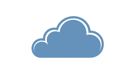 Fototapeta premium Blue minimalist cloud icon design