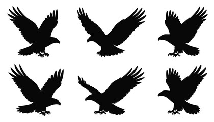 A collection of diverse tree silhouettes against a white background © MdSafi