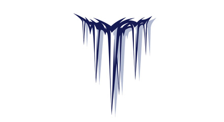 Blue icicles hanging down in a stylized illustration © gudangPIXEL
