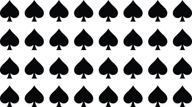 seamless vector pattern of playing card suits with black spade suit symbols and gambling icons design