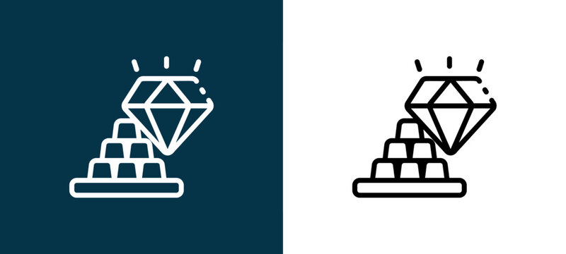 Black and white high value line icon pair, editable stroke vector illustration for web, mobile apps, UI design, branding, and print from Finance