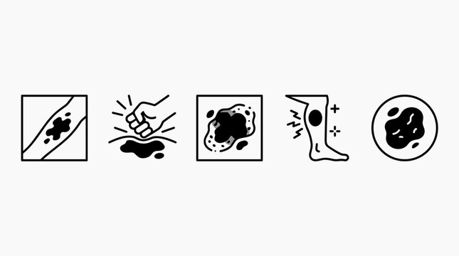 Medical Symptoms and Skin Condition Icon Set