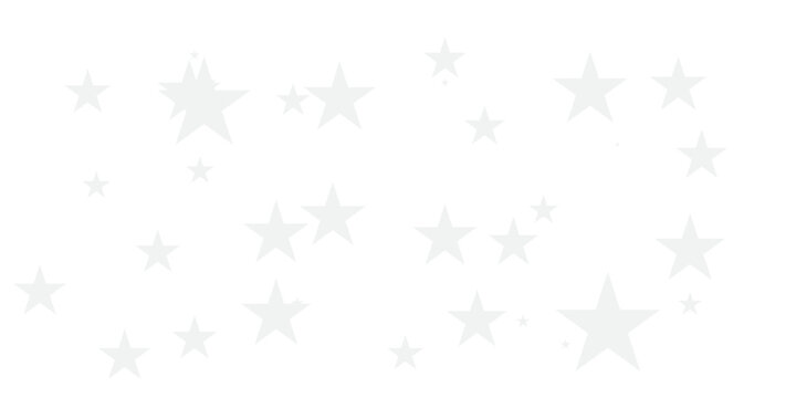seamless pattern with gray tars shiny glittering on transparent background. Twinkle star vector png confetti pattern.