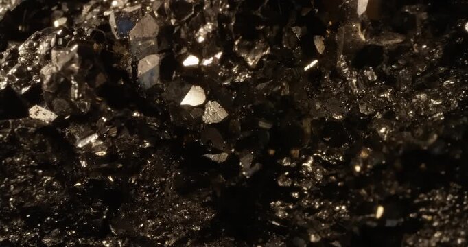 Colorful abstract crystal surface with metallic luster and sharp edges