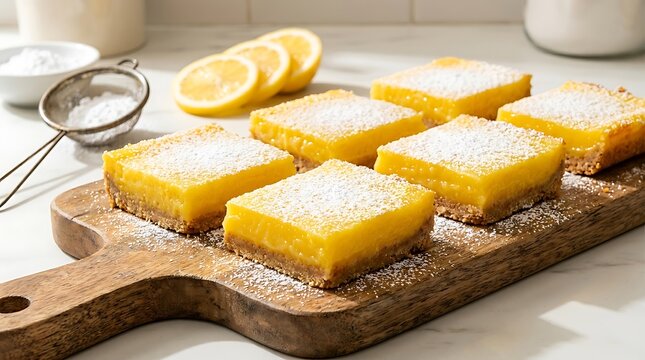 Freshly baked golden cheese bread slices on wooden board