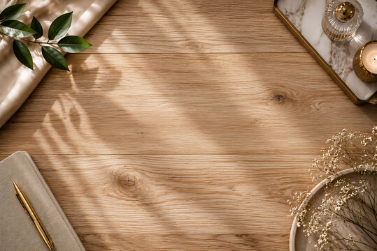 Rustic Wooden Tabletop Background