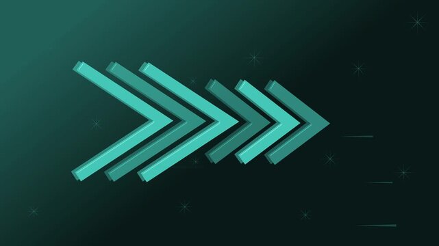 Stylized background with layered chevron arrows pointing right animation