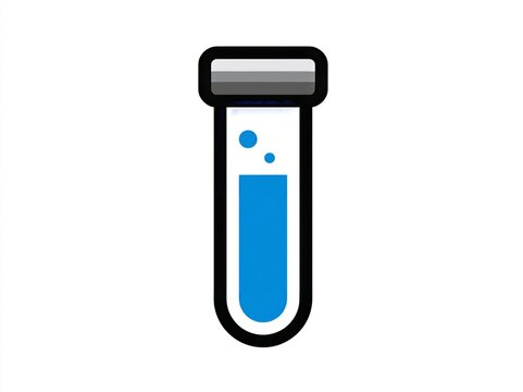 Test tube icon. Test tube use in laboratory
for tests and experiments in science and
education, biology, medicine and
pharmaceuticals. Laboratory testing
symbol, logo illustration. Vector graphics