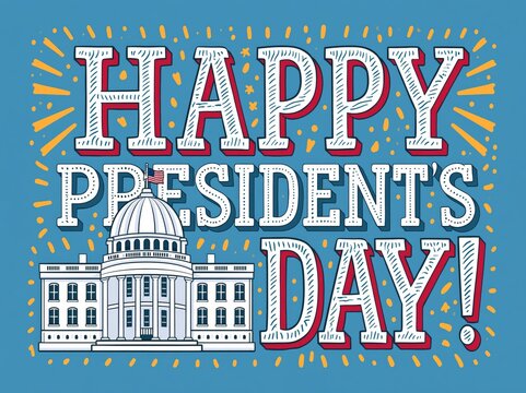 President&rsquo;s Day Background Design. Can be used for Banner, Poster, Greeting Card,
Landing page, Template, Ui, Web, Mobile
app, Flyer, background. Vector Illustration.
Text Lettering for Presidents