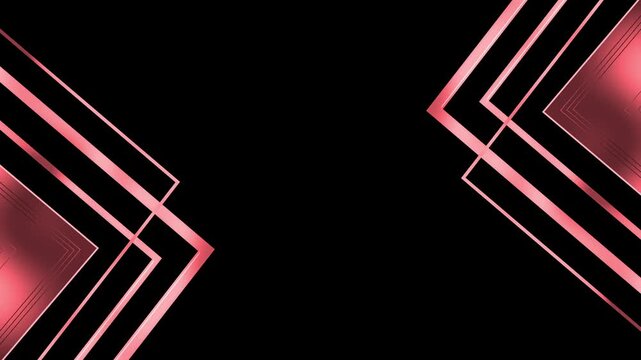 Luxurious background with symmetrical geometric corner accents and metallic gradient animation