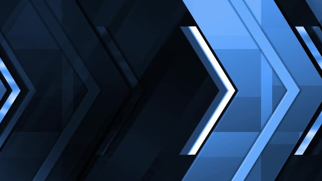 Abstract geometric background with layered chevron arrows modern futuristic tech style animation