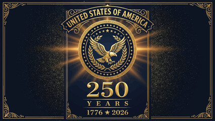 USA 250 celebration background, America 250th anniversary © Muhammad