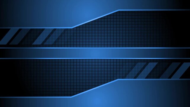Abstract futuristic background with geometric grid and chevron accents animation