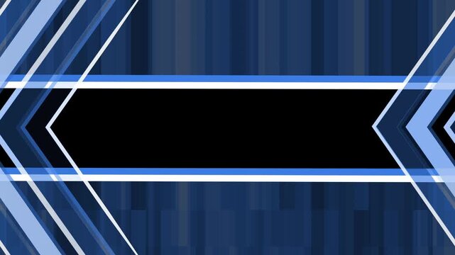 Abstract geometric background with arrow chevrons and horizontal banner animation